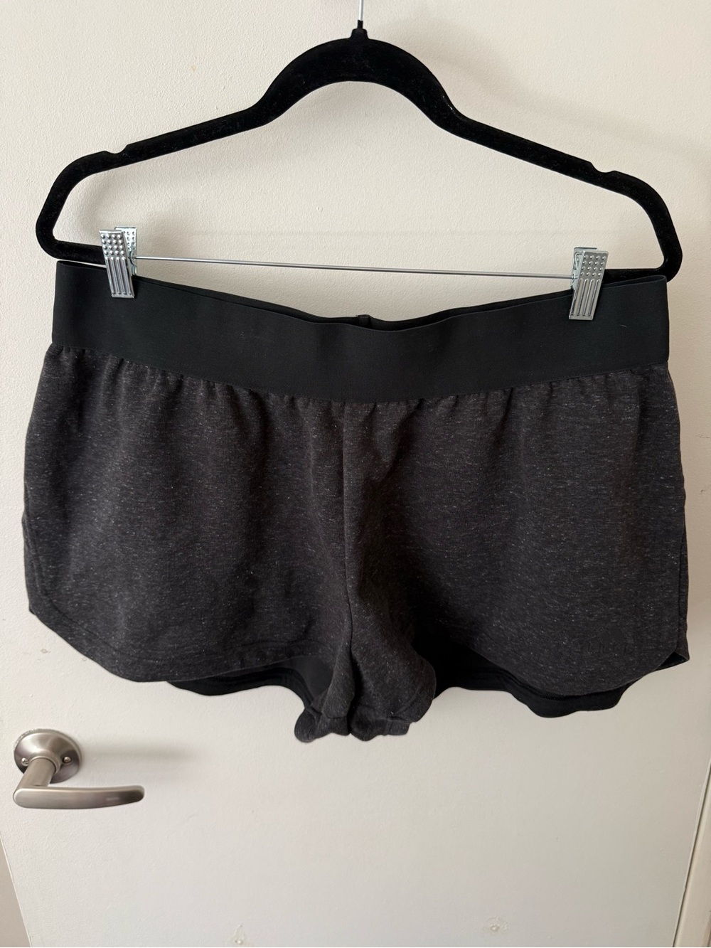 adidas Women's Black Heather  Athletic Shorts